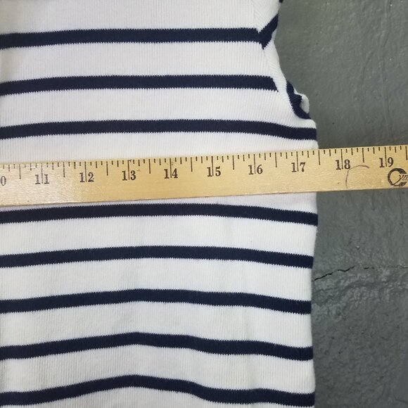 Madewell Grill Sweater Women's L Ribbed Zip-Front Long Sleeve Nautical Stripe - Picture 16 of 16